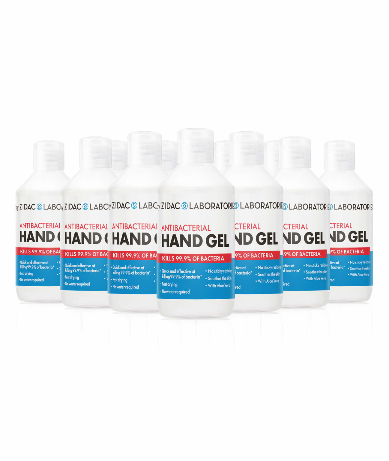 Zidac 70 Alcohol Antibacterial Hand Gel 12x 100ml Standard Zidac