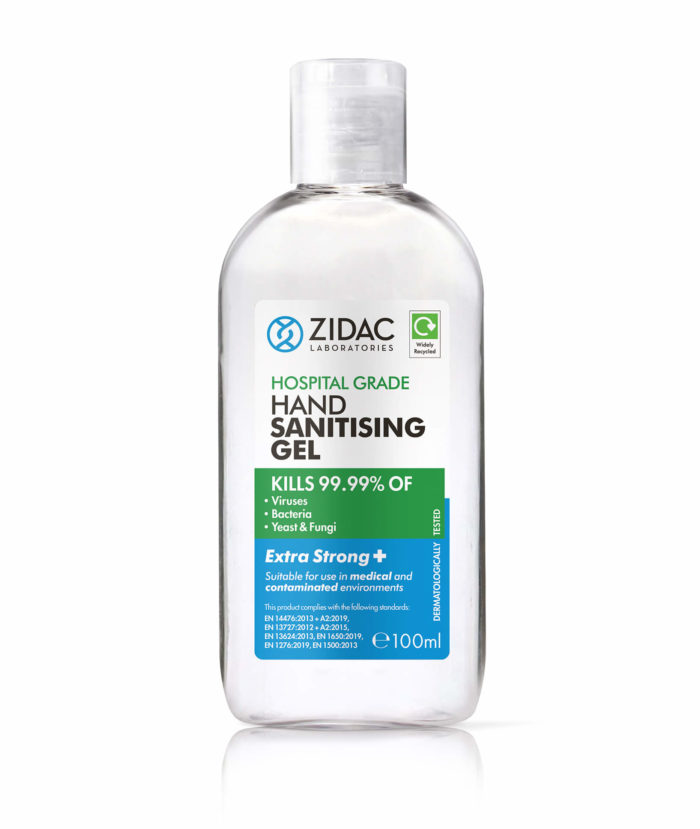 Hospital Grade Hand Sanitising Gel 100ML Zidac